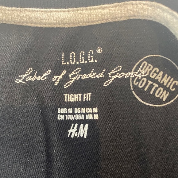 H&M Black Button Down Polo Shirt - Picture 6 of 8